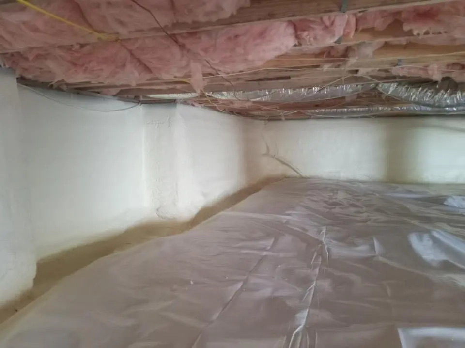 Crawl space encapsulation with closed-cell spray foam for Attic Insulation in Paradise